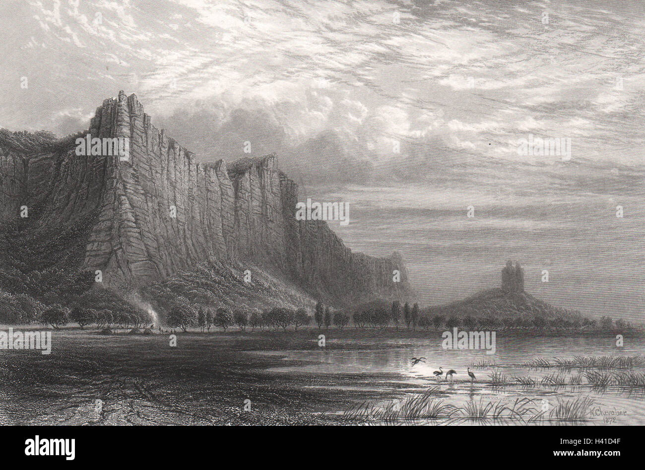 Il 'Monte Araphilas, Victoria", da E.C. BOOTH/Nicholas Chevalier. Australia c1874 Foto Stock