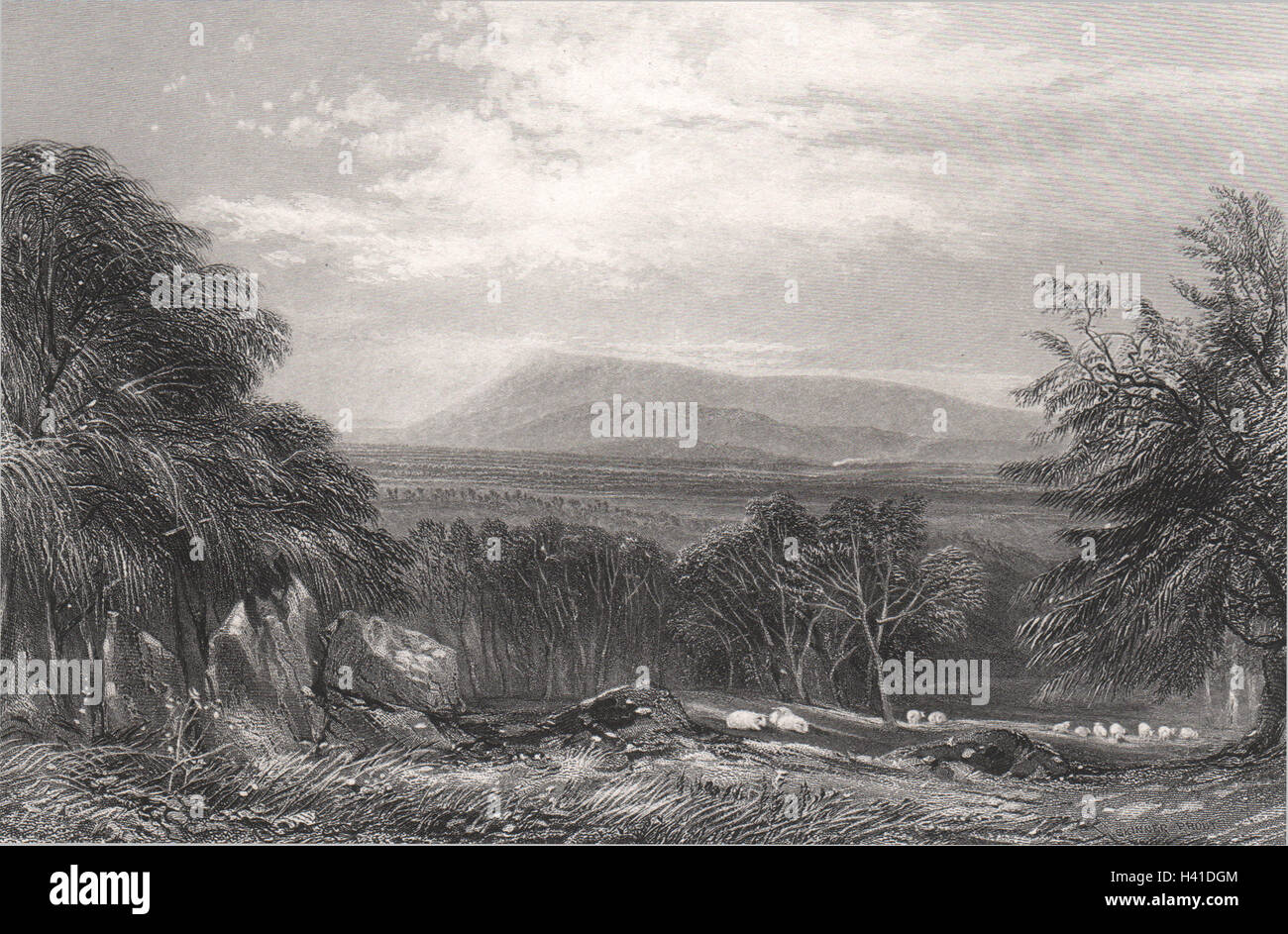 Il 'Monte Macedon, Victoria ' da E.C. BOOTH/John Skinner PROUT. Australia c1874 Foto Stock