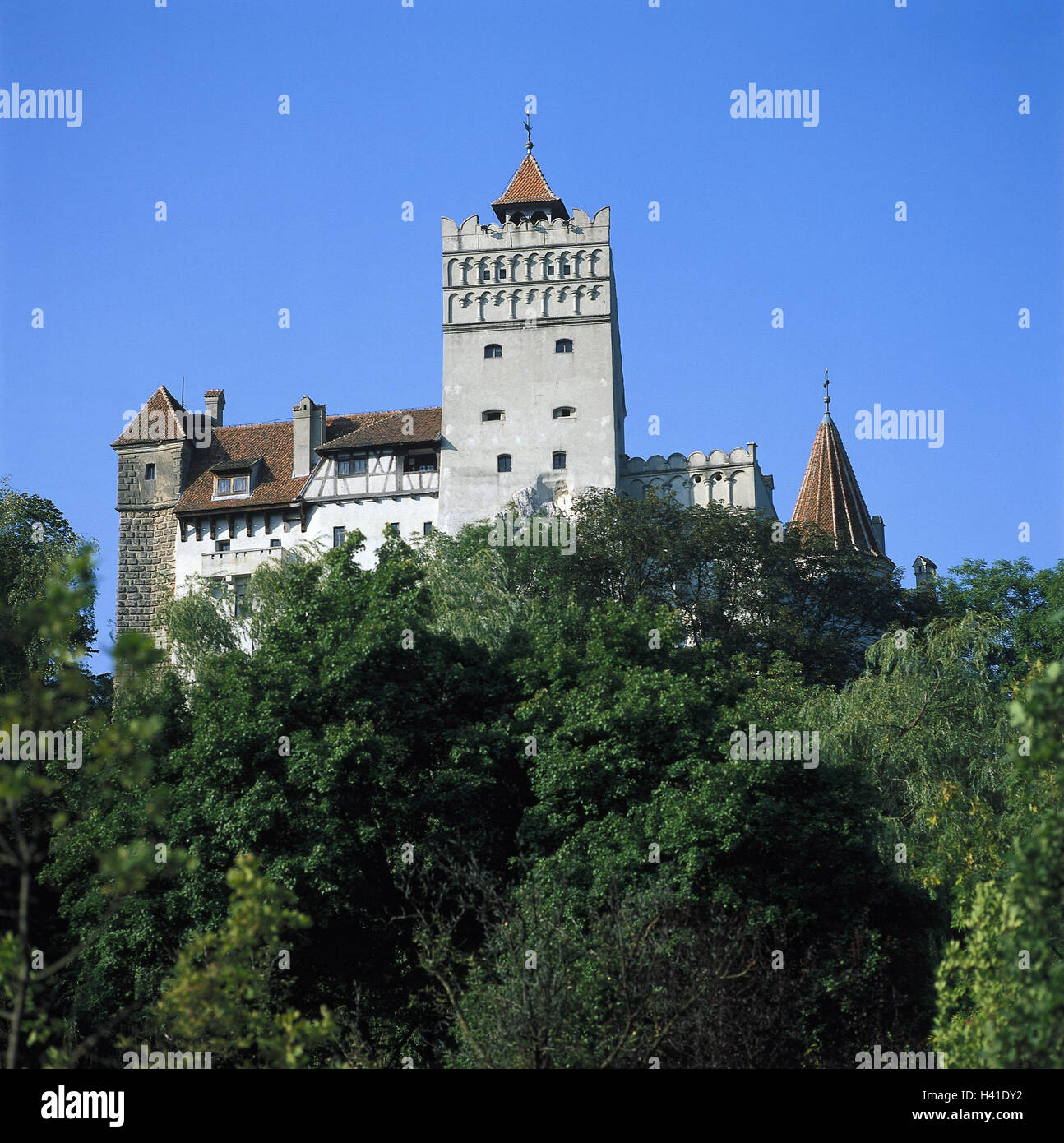 La Romania, vicino Brasov Bran, 'Dracula lock', dettaglio, Sudest Europa, Transilvania, Transilvania, Burzenland, castello Törz, legno, blocco, si accumula nel 1377, l'Ordine Teutonico, struttura, architettura, luogo di interesse, cultura, esterno Foto Stock