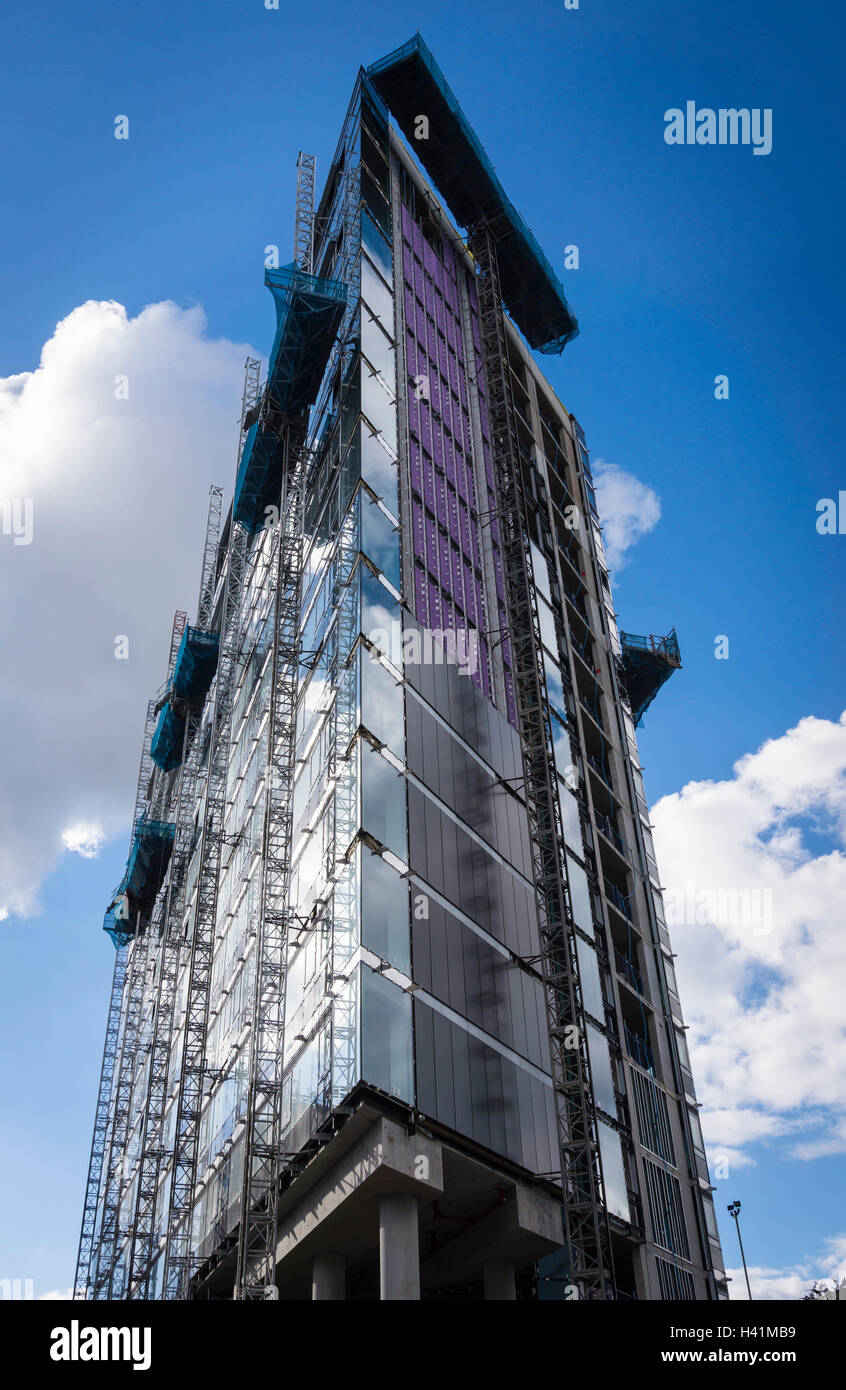 I lavori di costruzione su CitySuites Manchester Appartamenti Foto Stock