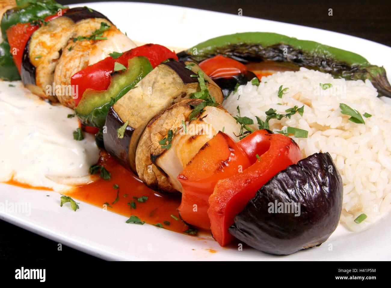 Turco kebab di melanzane Foto Stock
