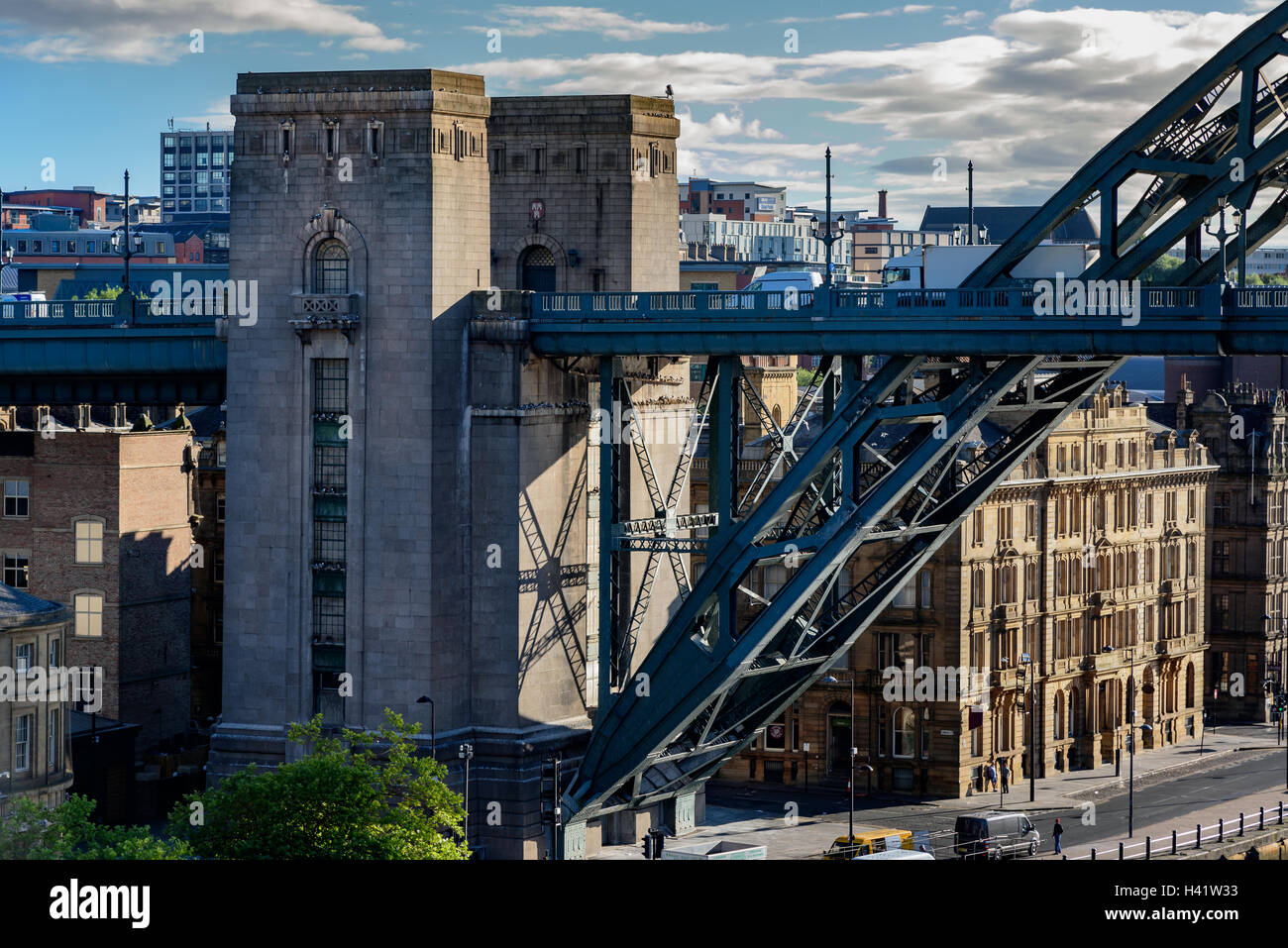 Il Tyne Bridge è stato il più grande singolo-span bridge nel Regno Unito quando aperto. Foto Stock