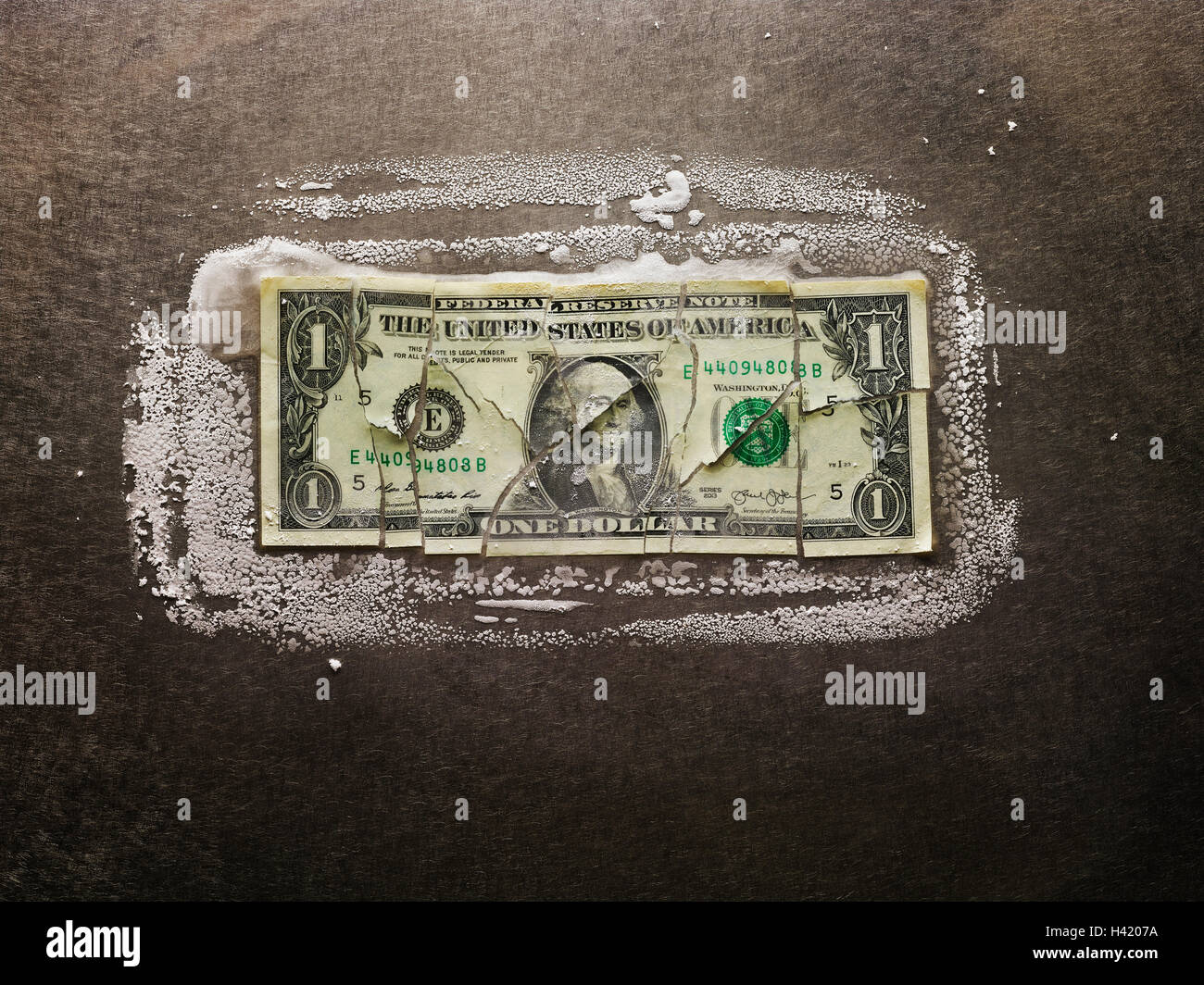 Congelati rotto dollaro Foto Stock
