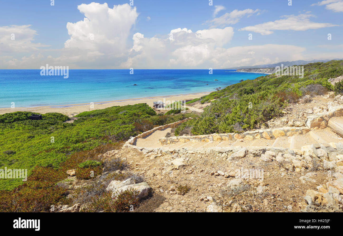 La costa della penisola di Akamas. Cipro. Foto Stock
