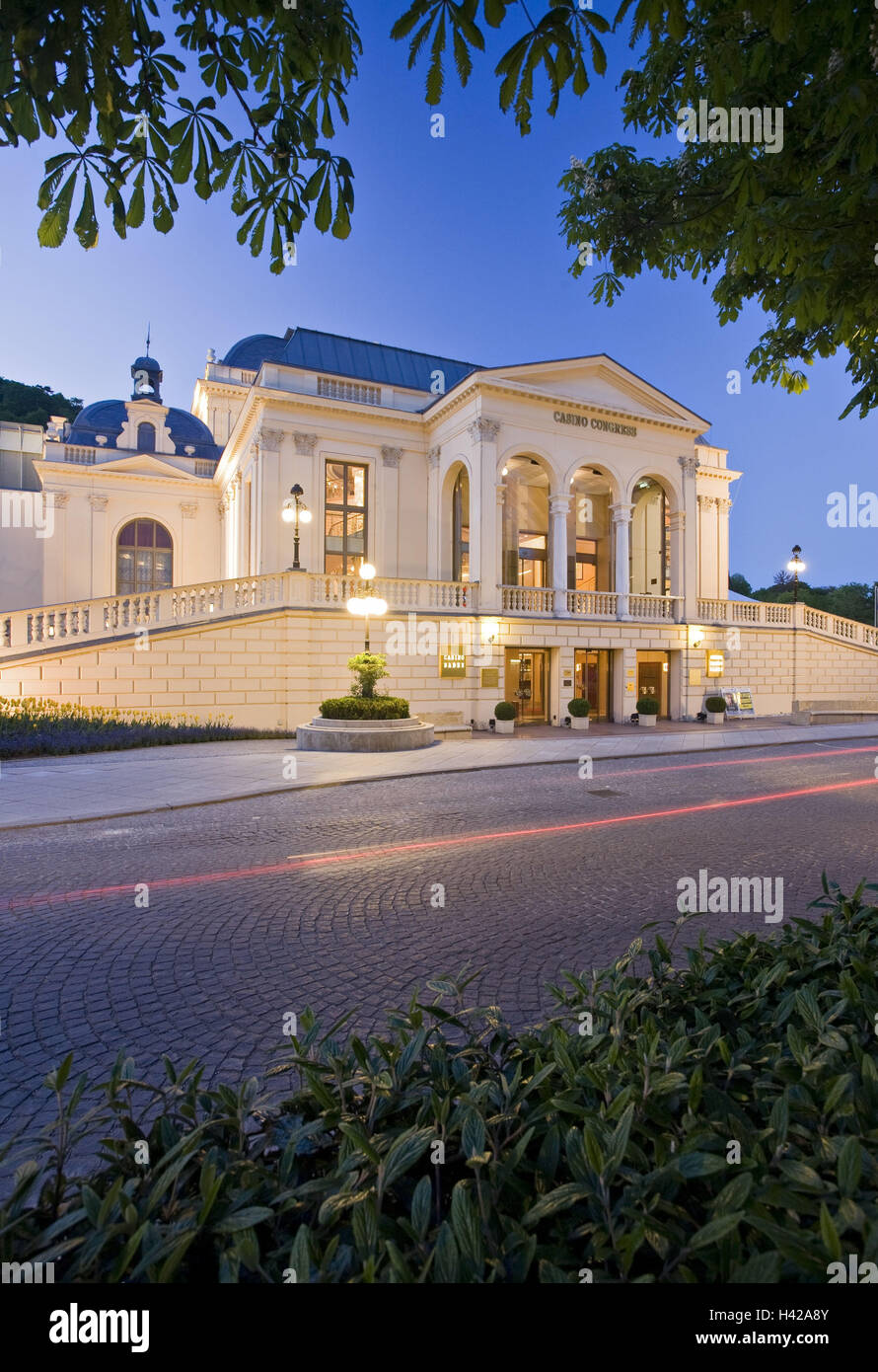 Austria, Baden vicino a Vienna, casinò, crepuscolo, Foto Stock