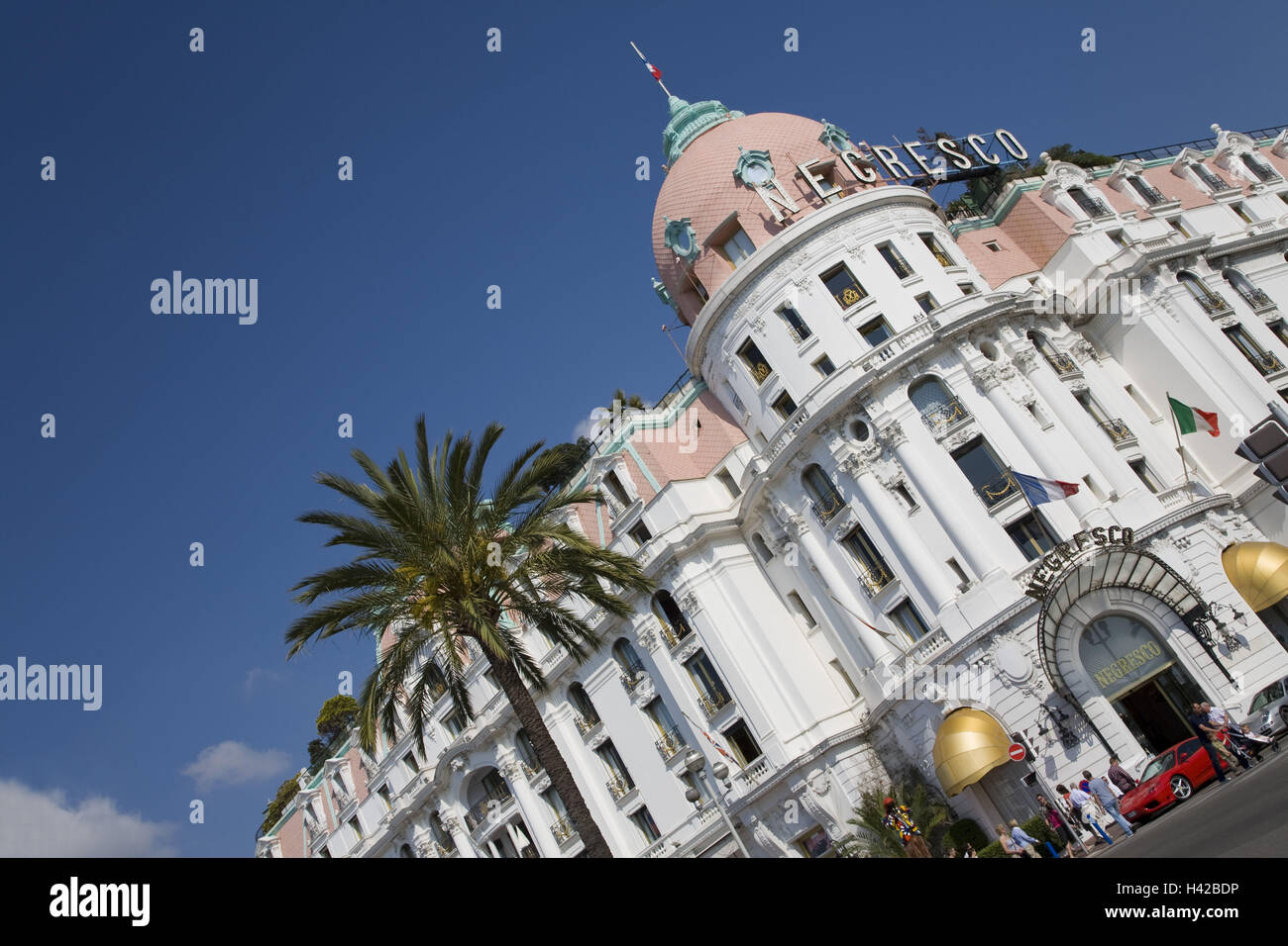 Francia, Provenza, Cote d'Azur, Nizza Promenade del Anglais, l'hotel Negresco, Foto Stock