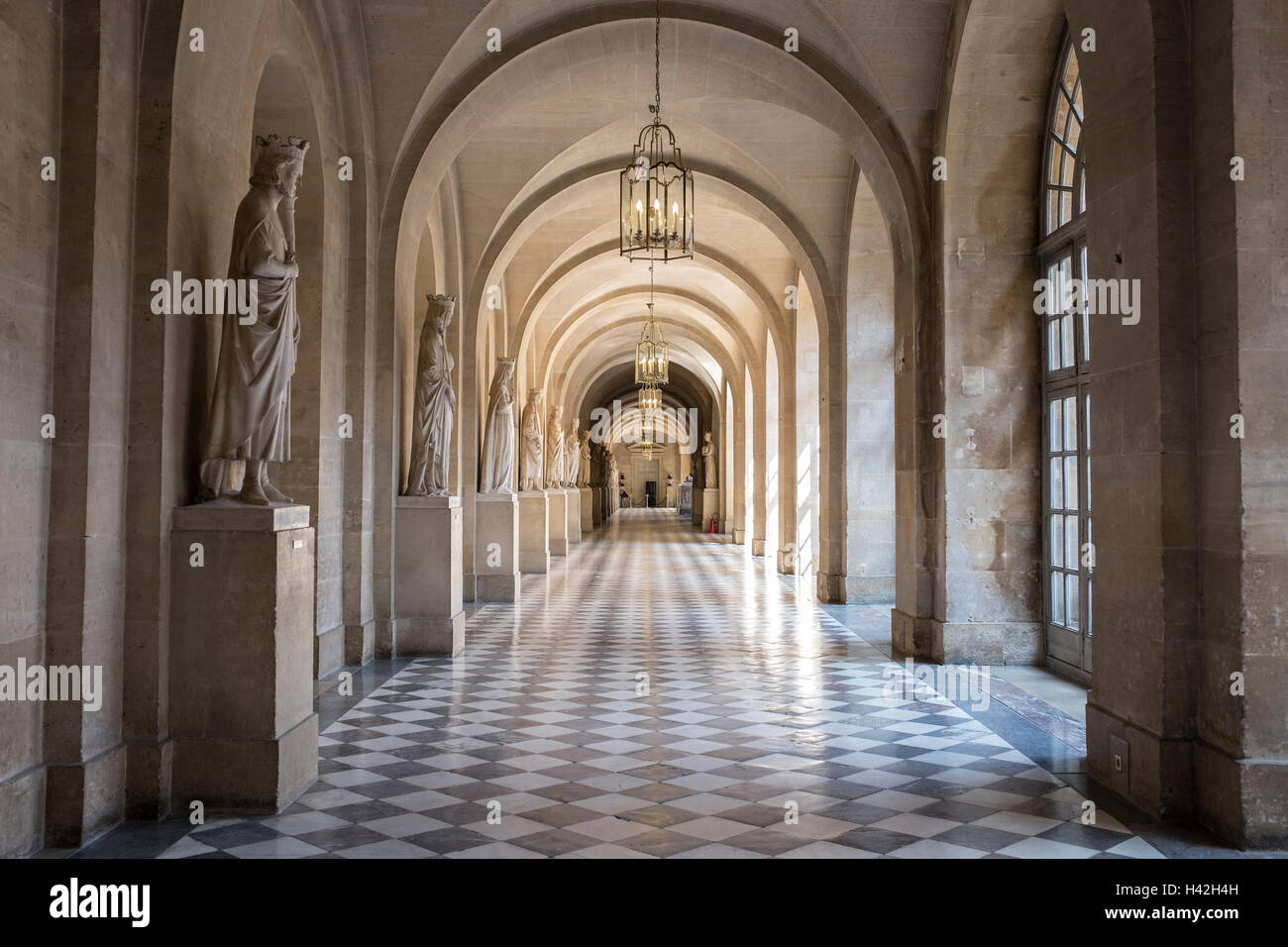 Corridoio di Versailles Chateau Palace Parigi Francia Foto Stock