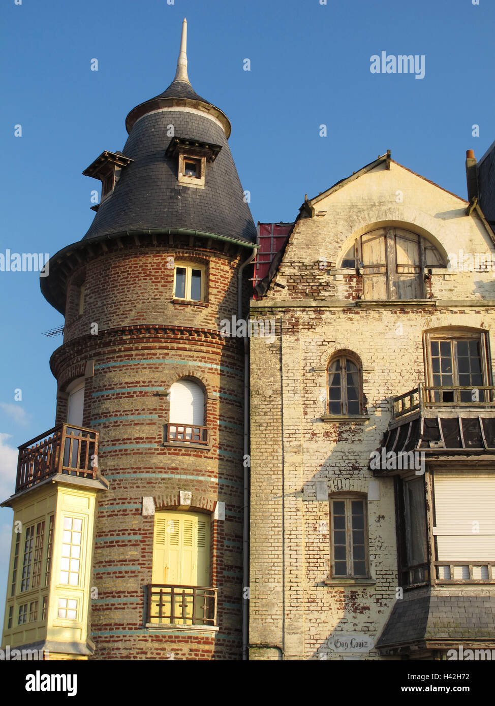 Mers-les-Bains, villa antica, Somme Picardia, Hauts-de-France, Francia Foto Stock