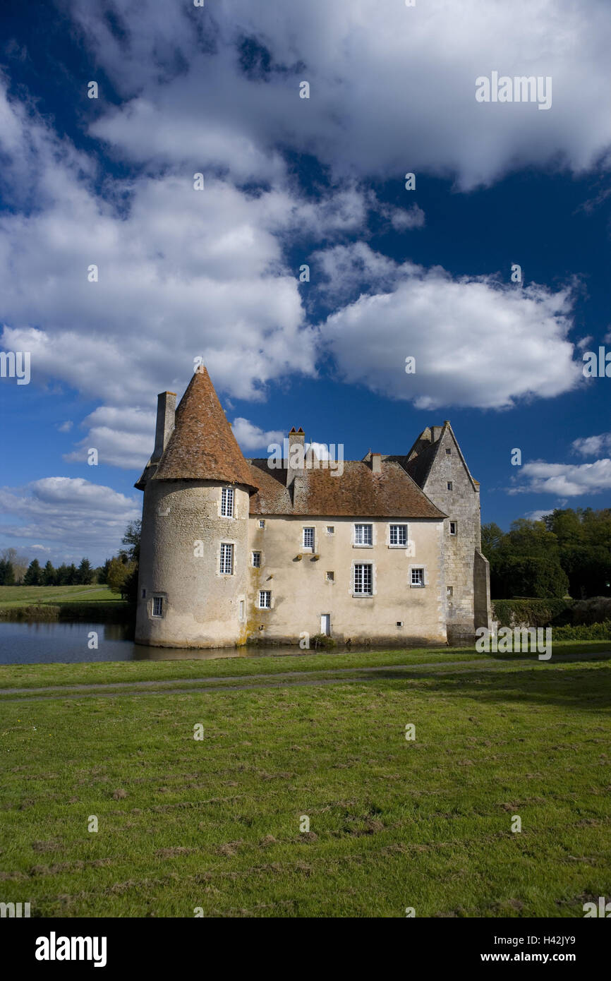 Francia, Borgogna, Niévre, Gimouille, château di Marais, Foto Stock