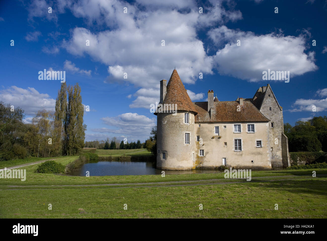 Francia, Borgogna, Niévre, Gimouille, château di Marais, Foto Stock