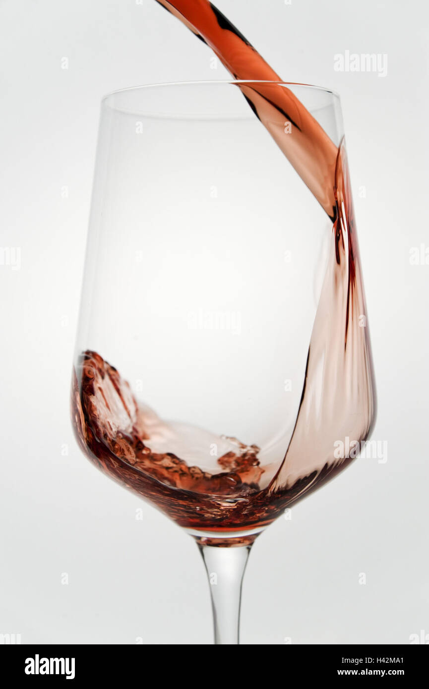 Il vino rosso di vetro, vino rosso, effondi, Foto Stock