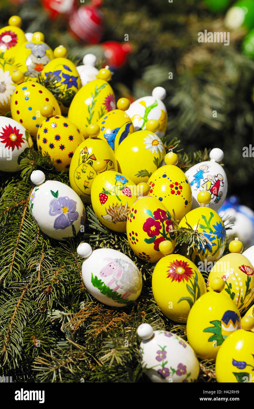 Pozzetti di pasqua, uova, Foto Stock