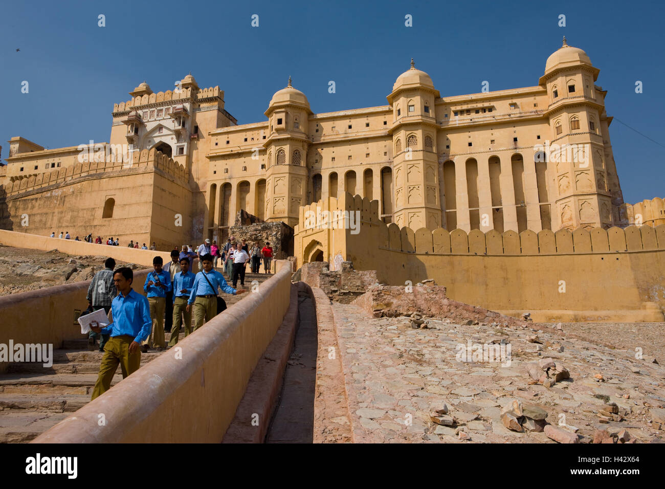 India Rajasthan, Jaipur, fort ambergris, visitatore che nessun modello di rilascio, Foto Stock