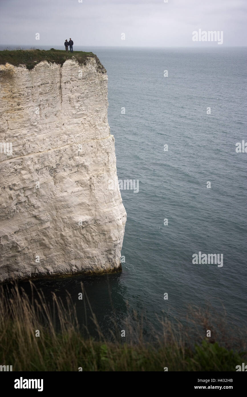 Il Regno Unito, l'Inghilterra del Sud, Jurassic Coast, scogliere, vecchio di Harry rocce, giovane, mare, isola, costa, Foto Stock