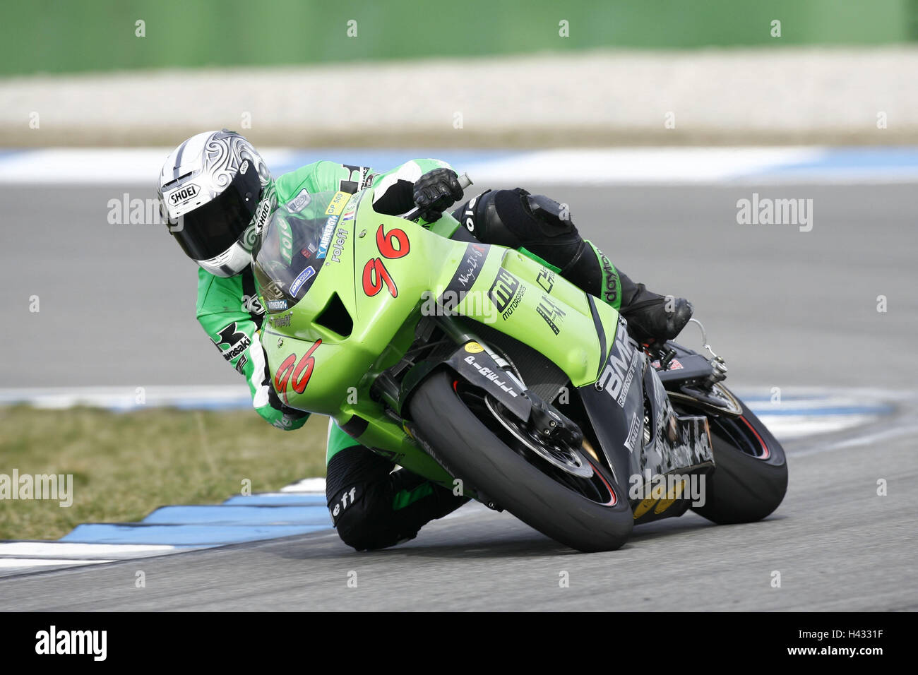 Motociclo, booklet IDM, racing motore Kawasaki in radianti, Race Track Foto Stock