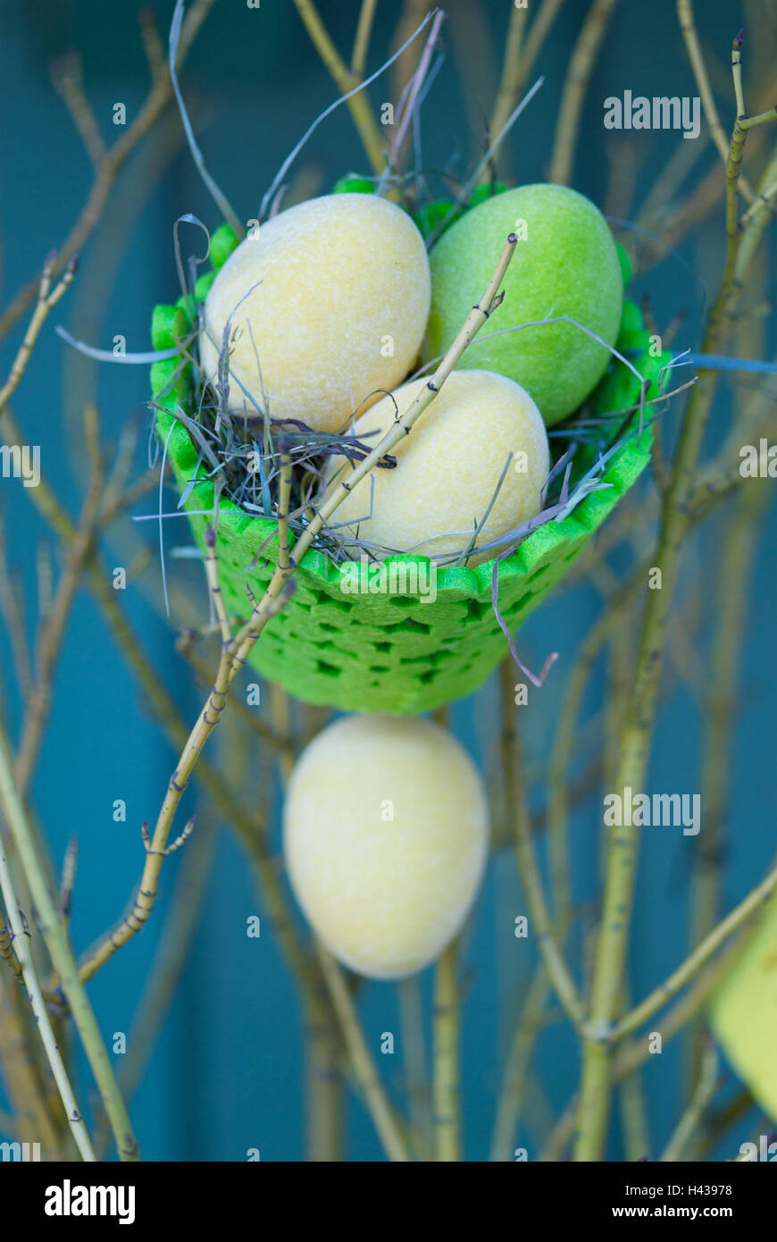Cesto di Pasqua, le uova di Pasqua, Pasqua, Foto Stock