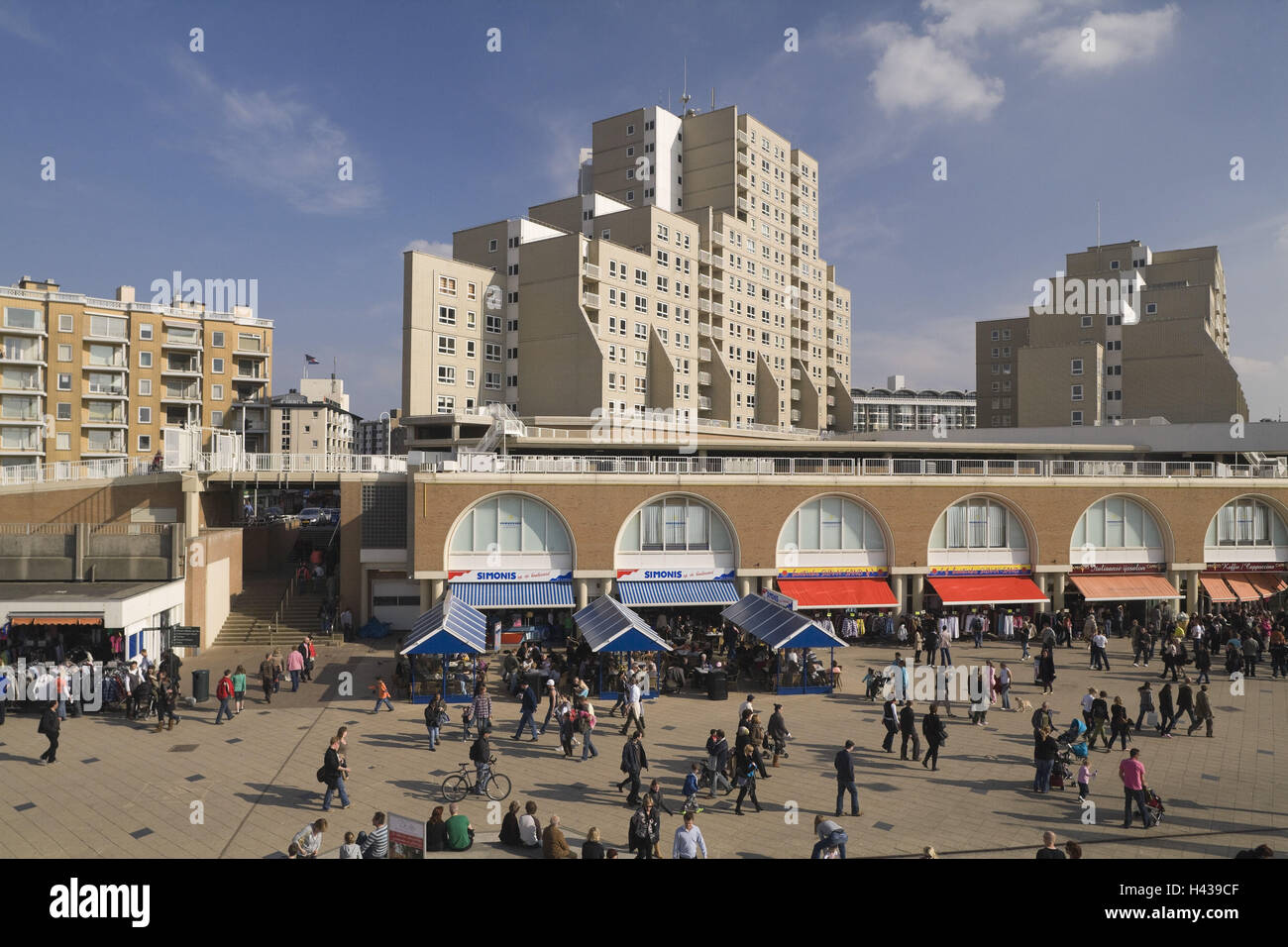I Paesi Bassi, a Scheveningen, località balneare, vista città, il lungomare, turistiche, nessun modello di rilascio, Foto Stock