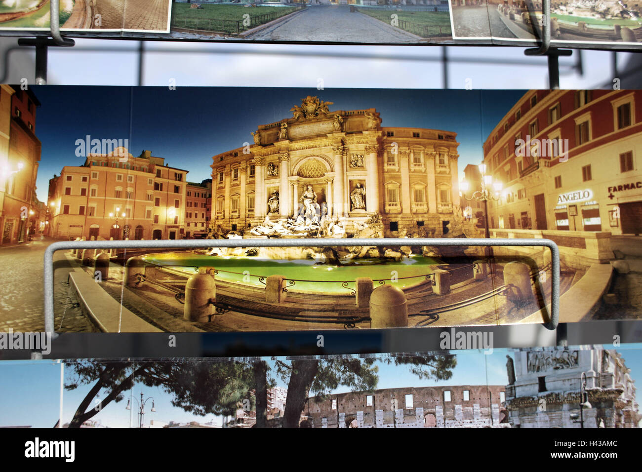 Cartolina, Fontana di Trevi, Italia, Roma, Foto Stock