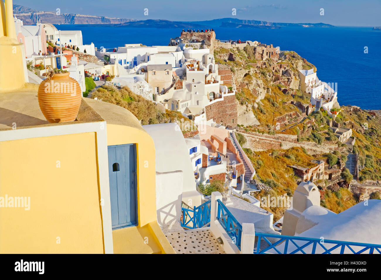 Villaggio di Oia - Santorini, Cicladi, Grecia Foto Stock