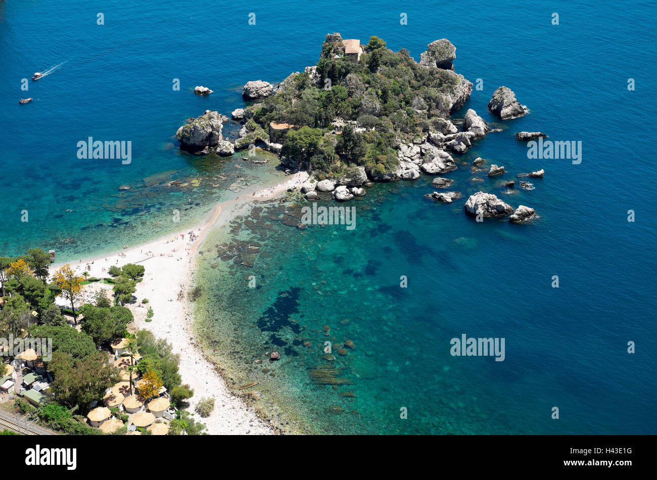 Isola Bella, Mazzaró vicino a Taormina, Sicilia, Italia Foto Stock