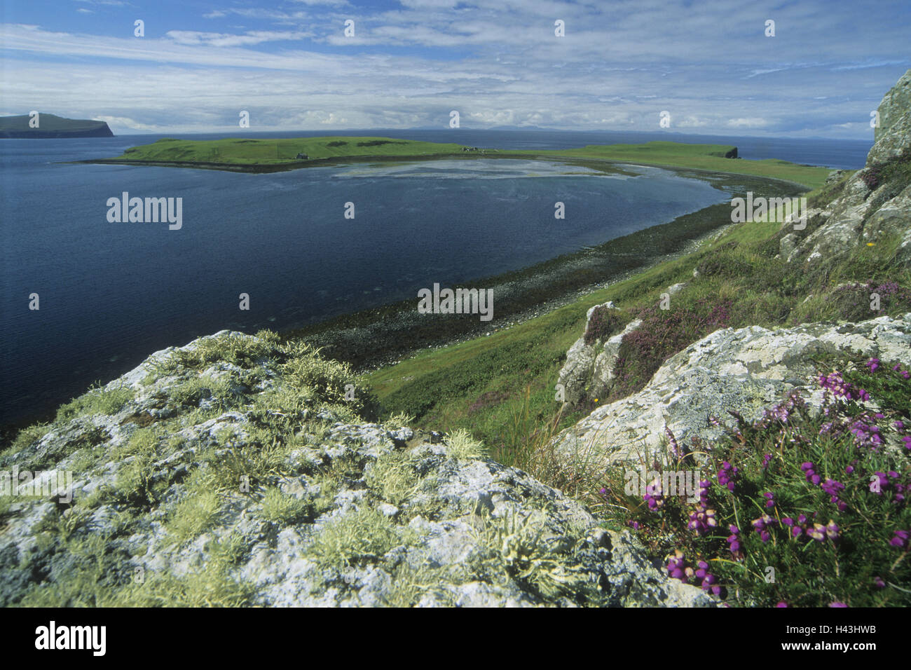 Gran Bretagna, Scozia, Isola di Skye, Trumpan, Ardmore punto, paesaggi costieri, estate, Foto Stock