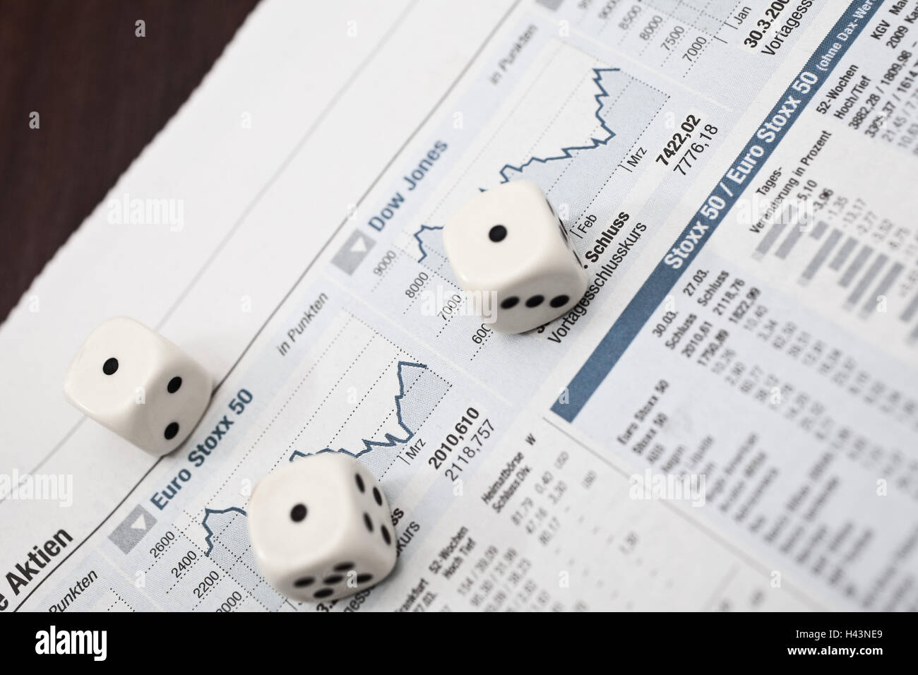 Gioco dei dadi alla borsa, Foto Stock