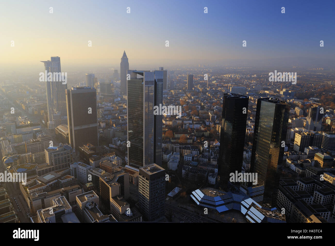 Germania, Assia, di Francoforte sul Meno, cityscape, veduta distante, Foto Stock