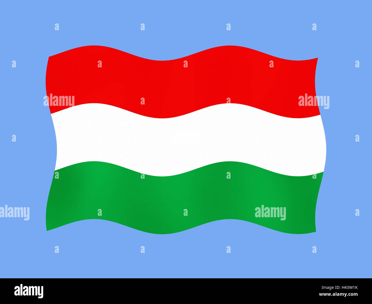 Computer grafica, bandiera nazionale ungherese, bandiera, la bandiera, lo Stato di bandiera, membro figura, colpo, in ungherese, tricolore, tre colori, fotografia del prodotto, Foto Stock