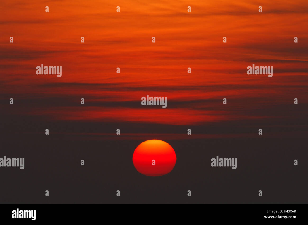 Il cielo, il sole, tramonto, Foto Stock