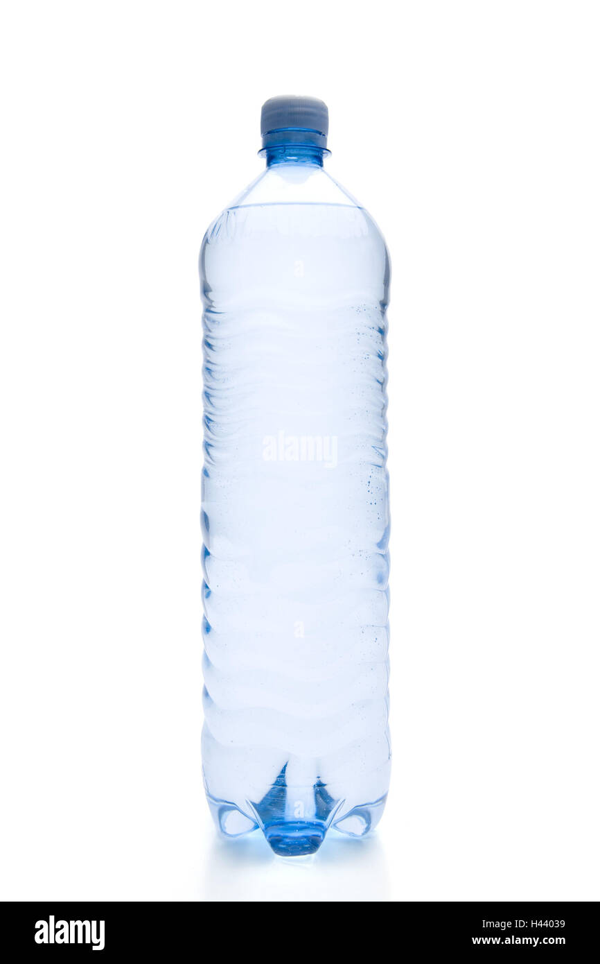 Acqua in bottiglia, PET, tagliate, Foto Stock