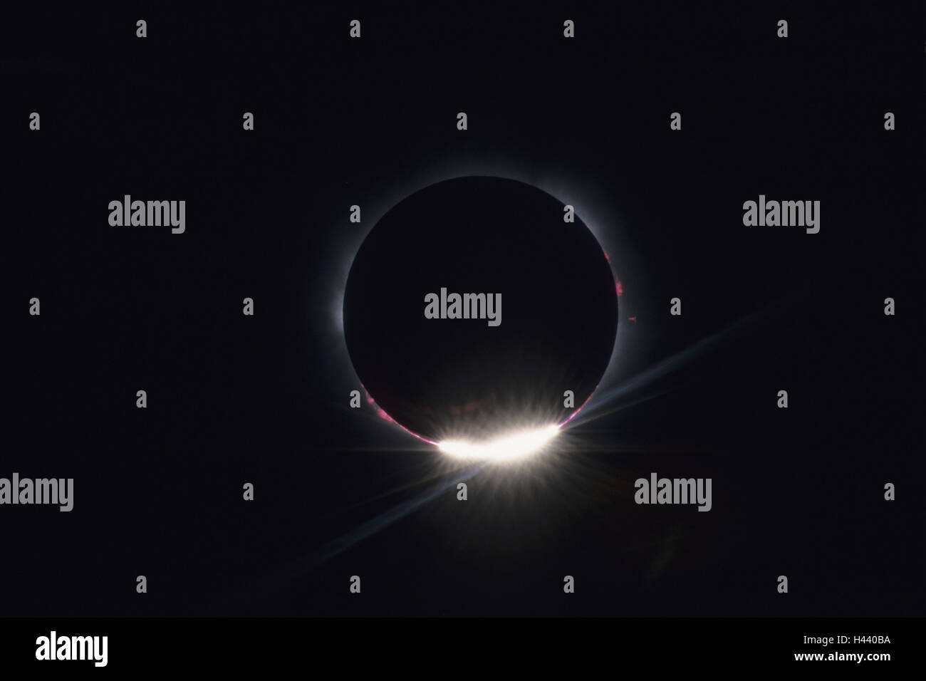 Completa oscurità solare, solare falce, il fenomeno della natura, Austria, Tirolo, nel 1999, Foto Stock