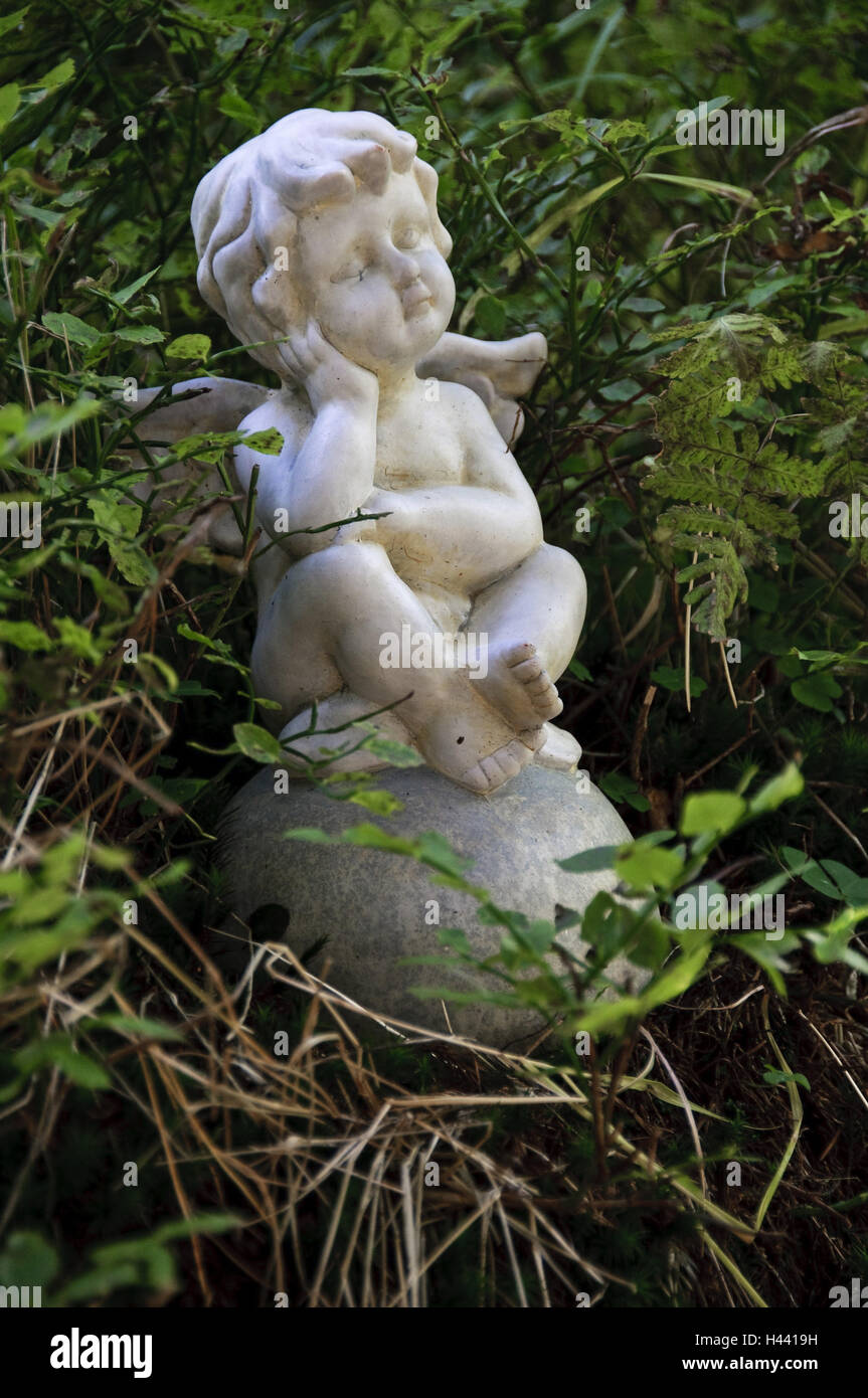 Angel è la figura simbolica, cimitero, il villaggio di Strbske Pleso, parco nazionale il Alti Tatra, Presovsky kraj, Slovacchia, Foto Stock