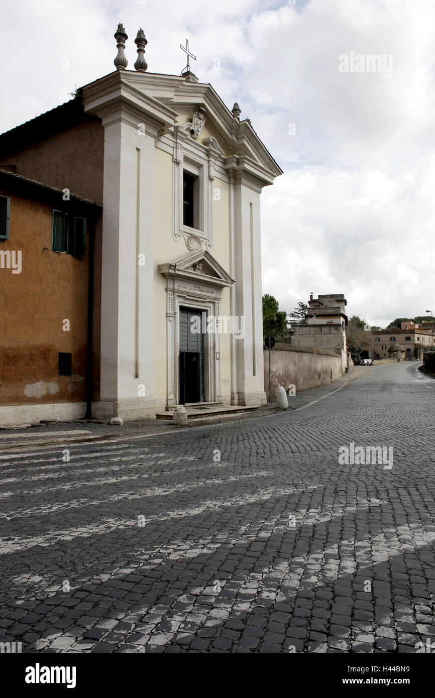 Italia, Roma, via Appia, chiesa Quo Vadis, Foto Stock