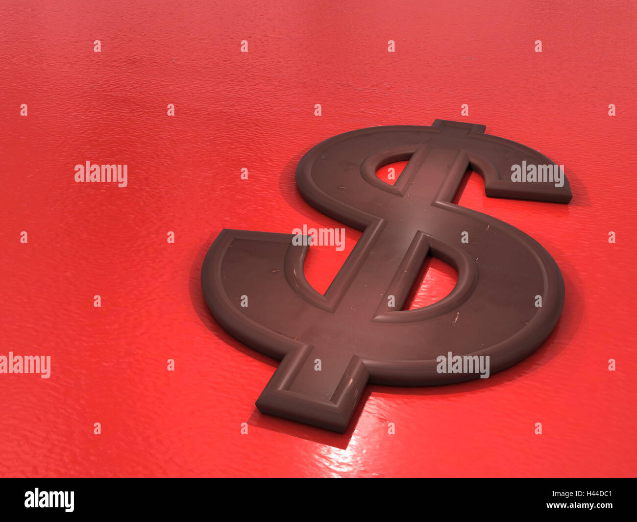 Segni di dollaro di cioccolato, valuta, icona, Dollar, cioccolato, dolcemente, bonus, rosso, dolcezza economia, valore contante, still life, Foto Stock