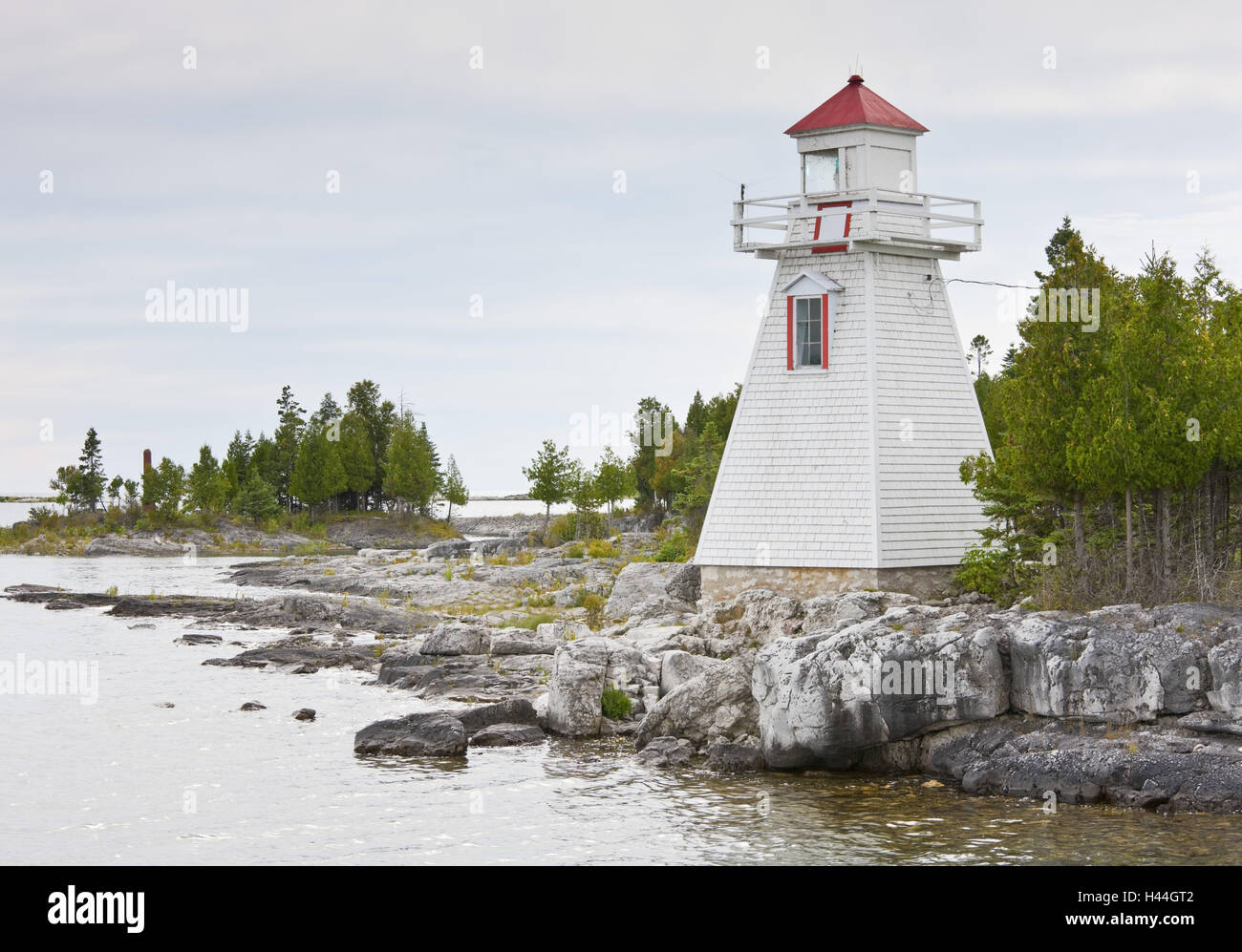 Canada Ontario, Manitoulin Islanda, Sud Baymouth, Lago Huron, faro, Foto Stock