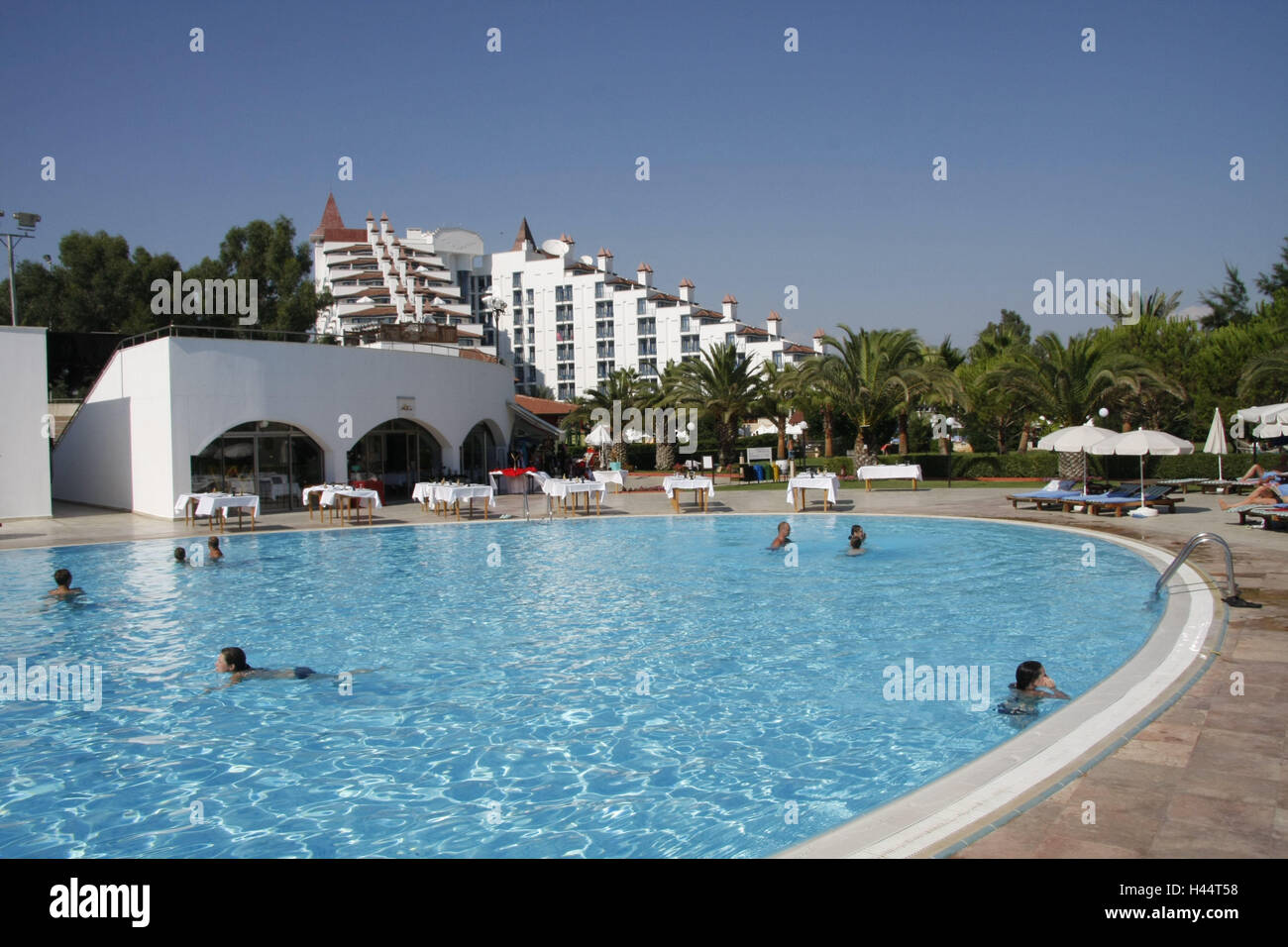 Turchia, Belek, hotel Magic Life, sirena Imperial, piscina, destinazione destinazione di vacanza, vacanze, turismo, riposo e ricreazione, tempo libero, soleggiato, persone, nessun modello di rilascio, Building, edificio, architettura, hotel facility, Foto Stock