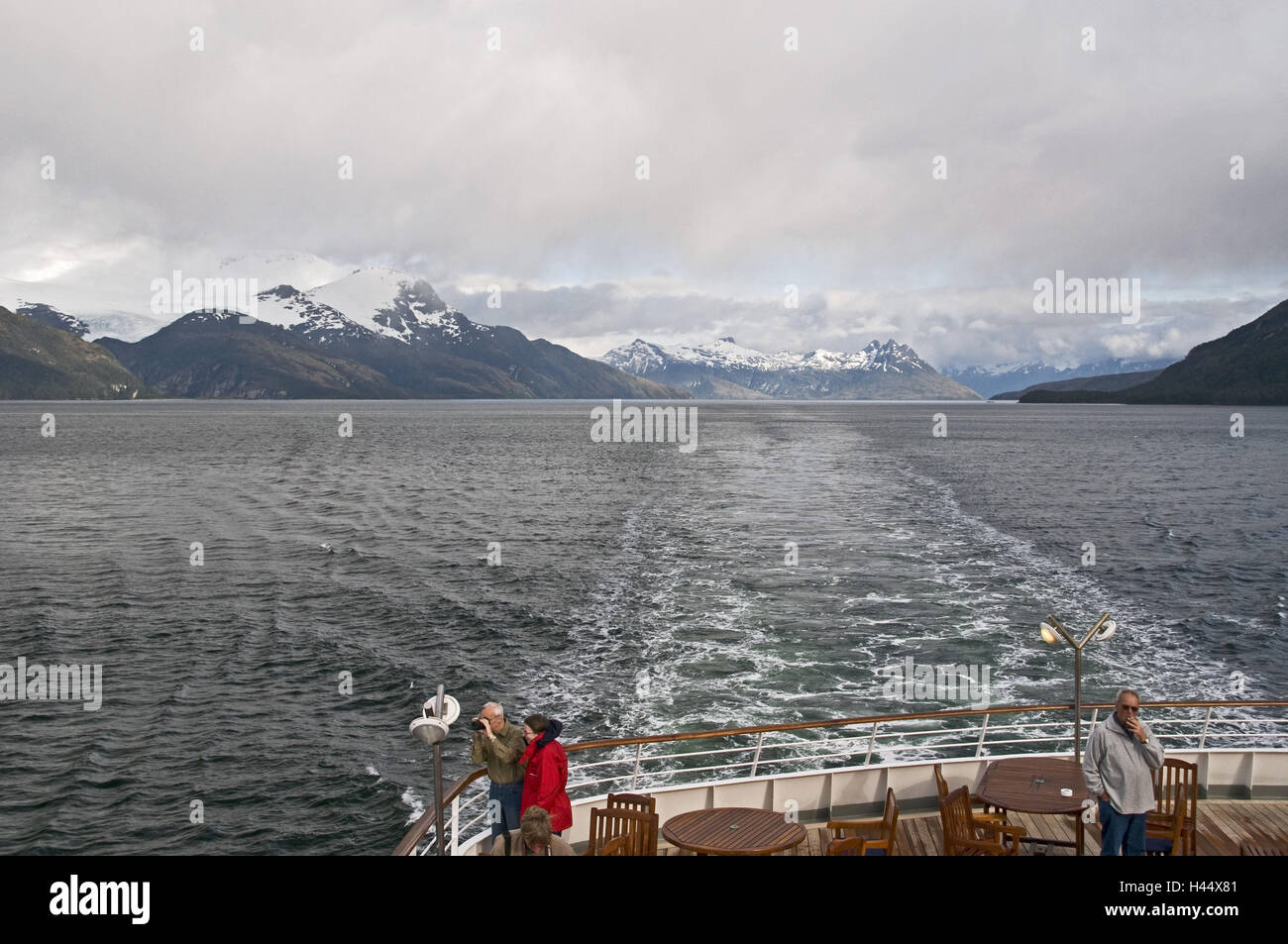 Il Cile, fjord scenario, Canale del Beagle, vacanza nave turistica, Foto Stock