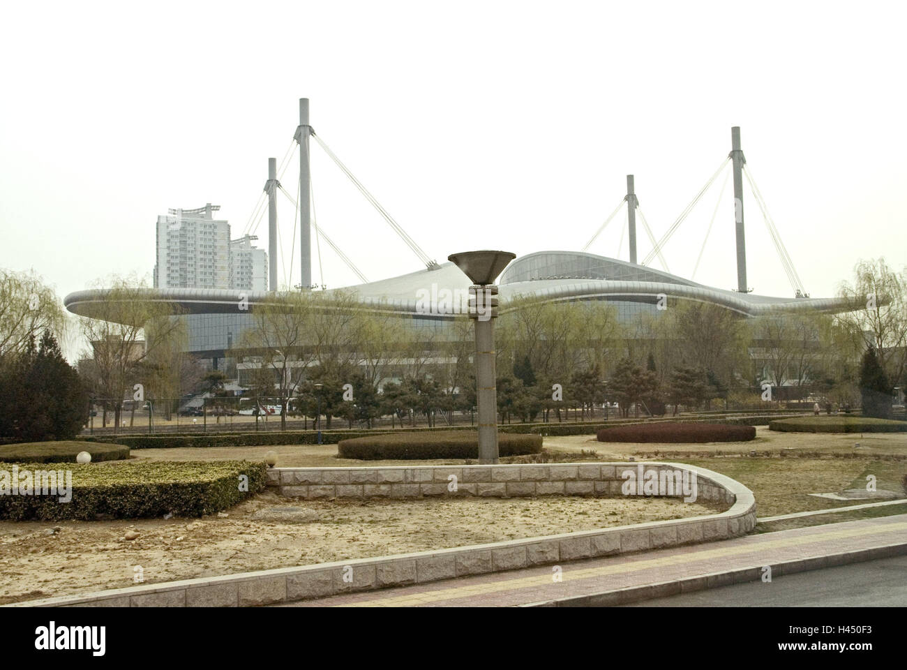 Cina, Pechino, Stadio Olimpico, altoparlante arena, Asia, città capitale, destinazione, luogo di interesse, edificio, struttura, architettura, stadio stadio sportivo, sito sportivo, altoparlante stadium, parco, Foto Stock