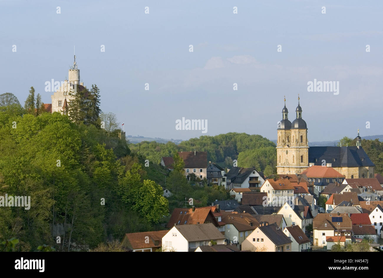 In Germania, in Baviera, Gößweinstein, basilica della santissima Trinità, Castello, landmark, luogo di interesse storico, edificio, chiesa, struttura basilica, franco, la Svizzera francone, molla, Alta Franconia, pellegrinaggio pellegrinaggio basilica, la Chiesa del pellegrinaggio, Foto Stock