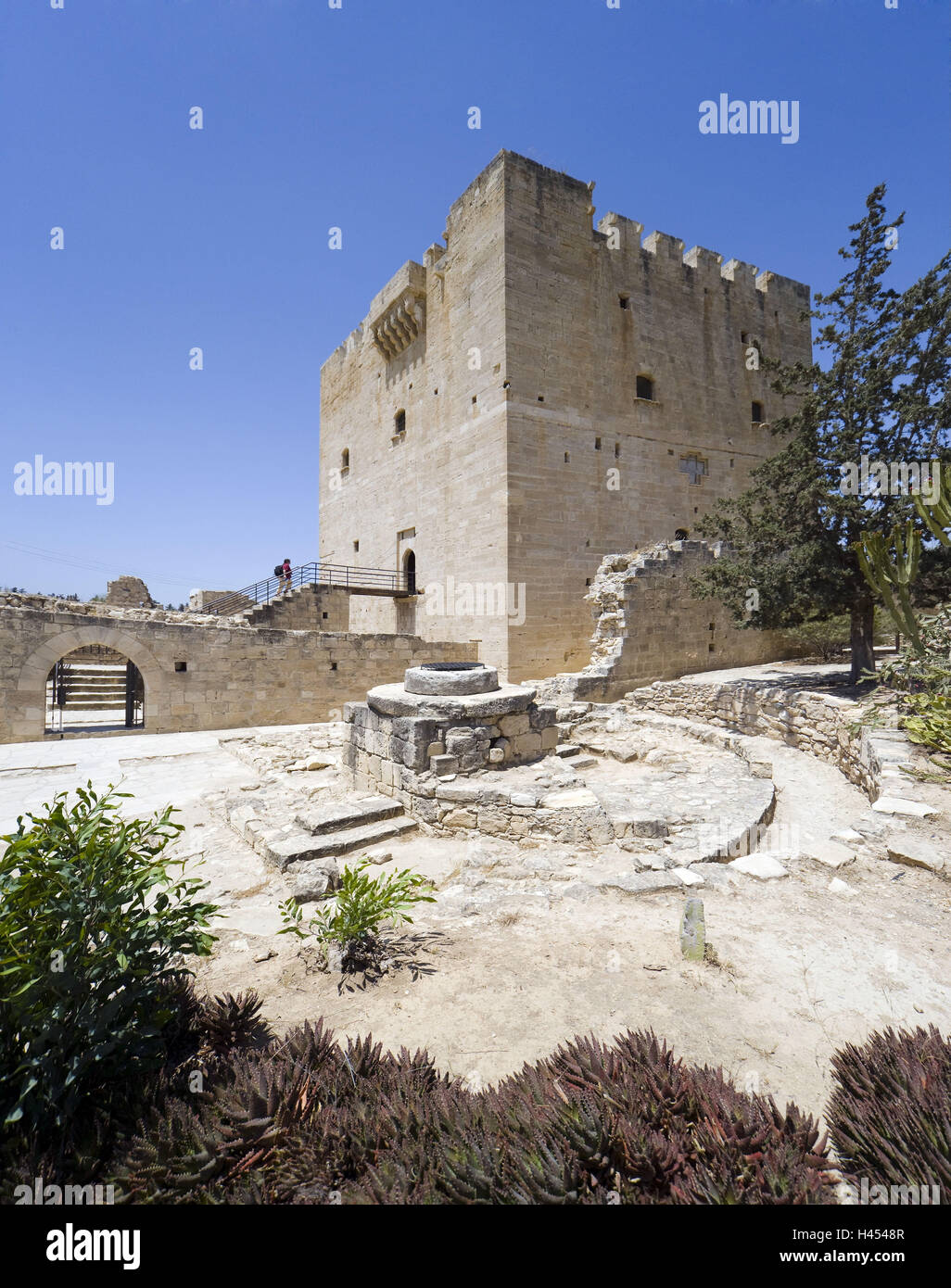 Cipro, in greco, Kolossi, castello, rovina, torre, bene, Foto Stock