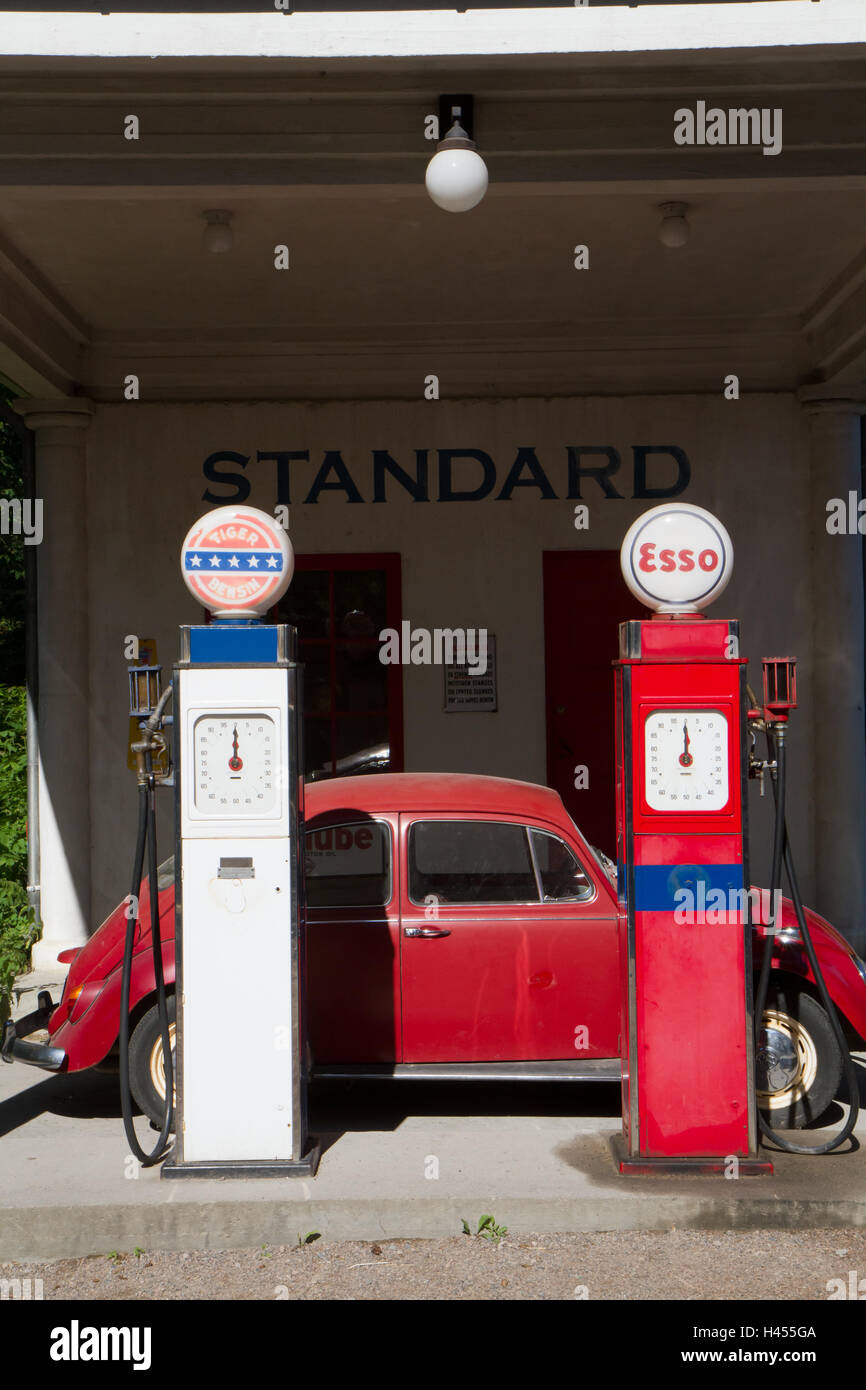 Vecchia Stazione di gas in Oslo NORVEGIA Foto Stock