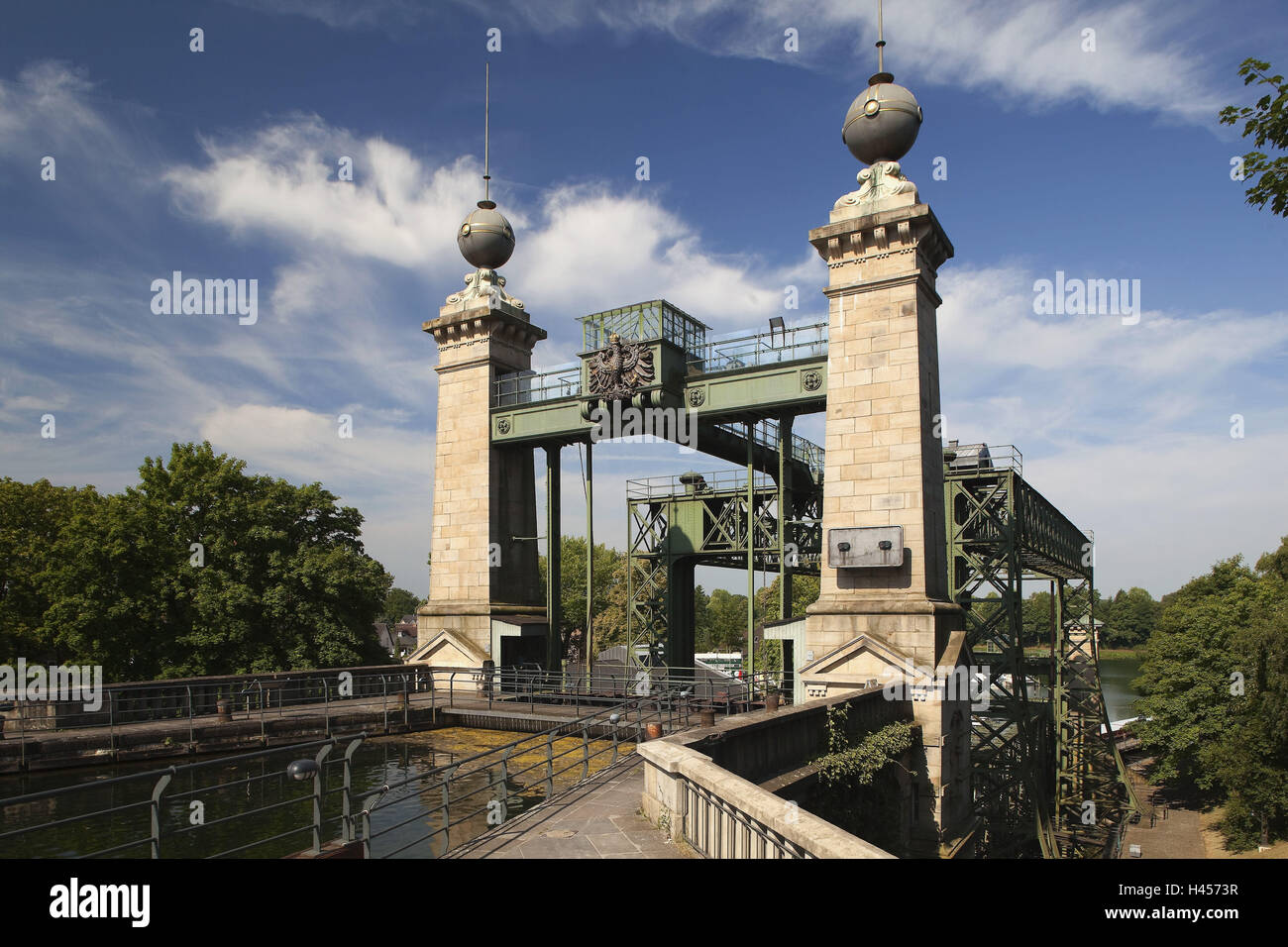 In Germania, in Renania settentrionale-Vestfalia, Waltrop, il blocco di sollevamento "Henrichenburg', Foto Stock