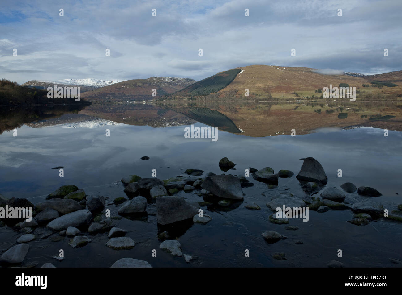 La Scozia, Perth and Kinross, altopiani, lago di Loch Earn, vicino Killin, Foto Stock