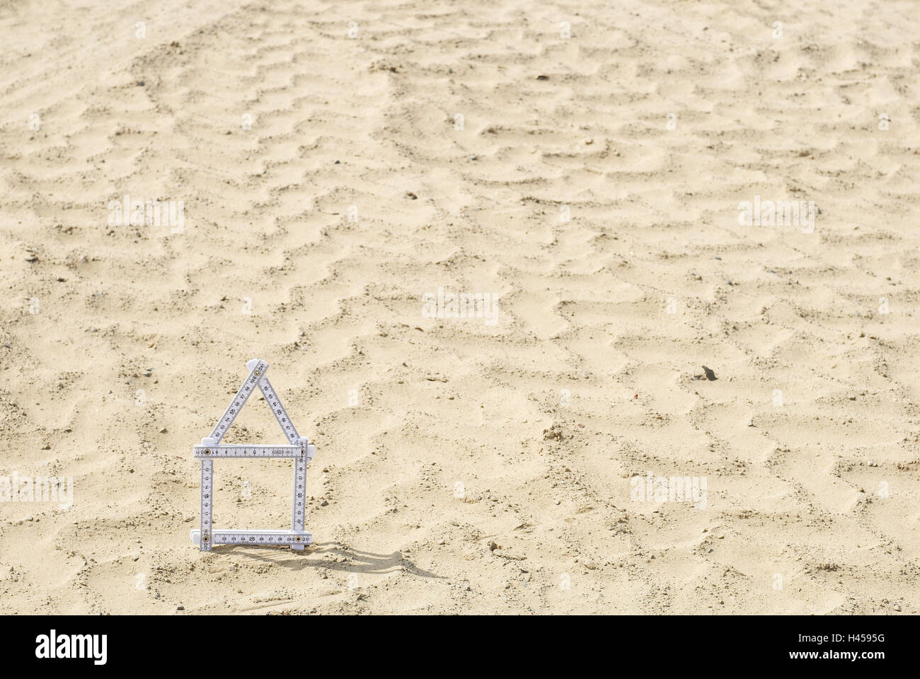 Spiaggia, pieghevole, casa di forma, Foto Stock