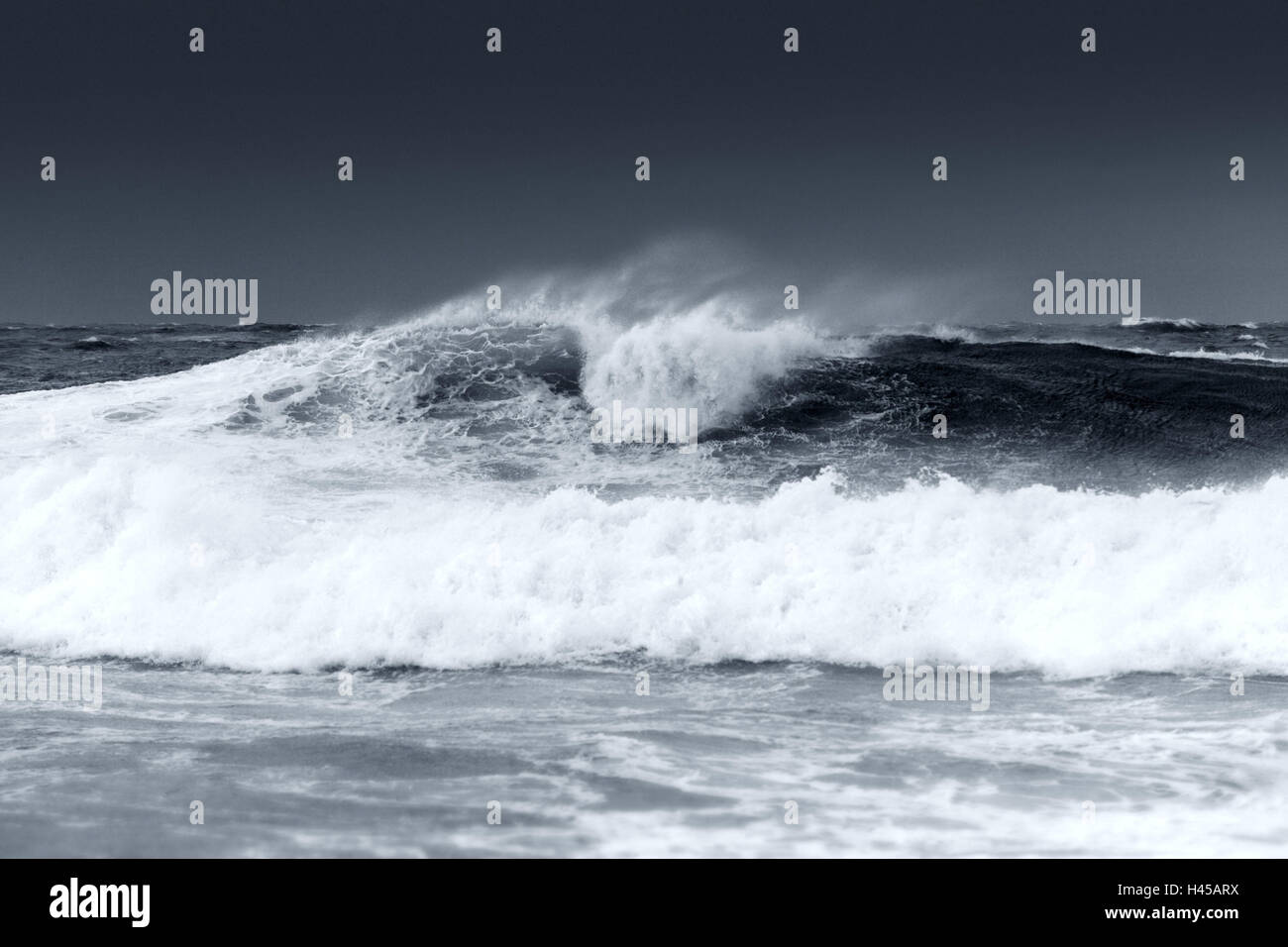 Mare, stormily, surf, Foto Stock