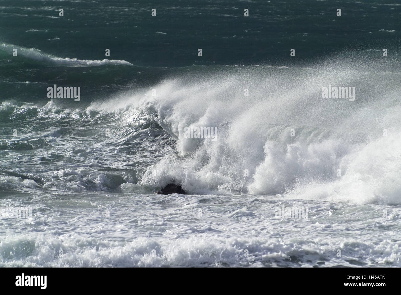Mare, stormily, surf, Foto Stock