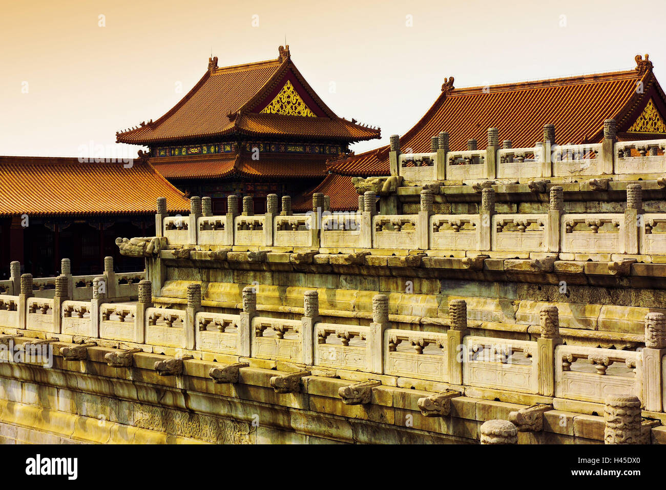 Cina, Pechino, Città Proibita, luce della sera, Foto Stock