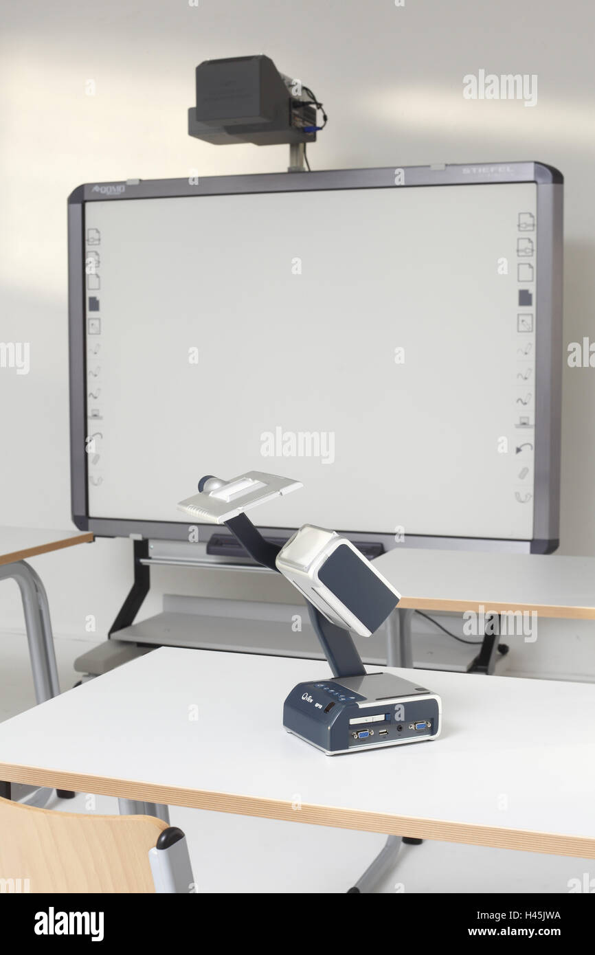 Classe, Whiteboard, document camera, Foto Stock