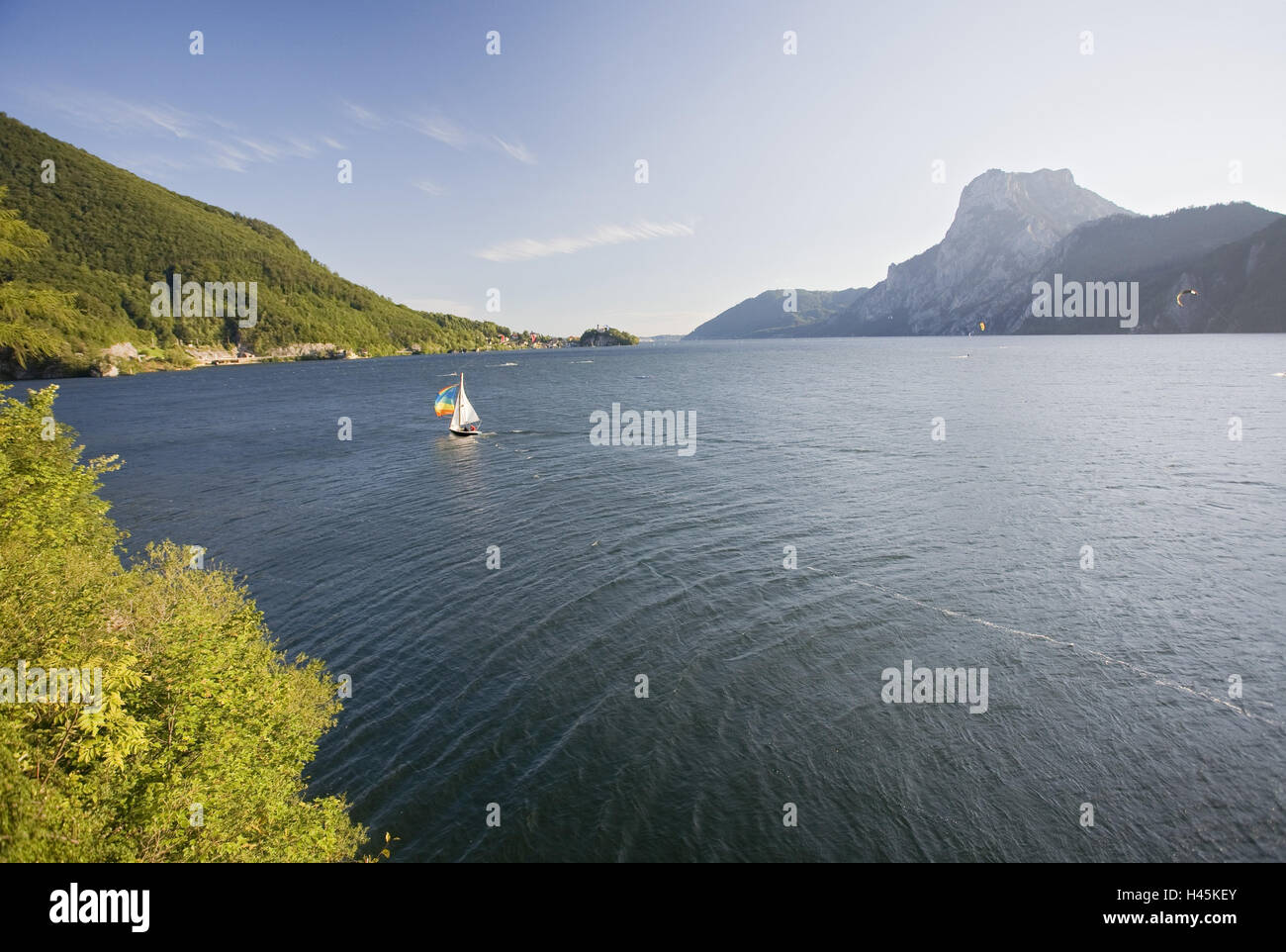 Austria, Austria superiore, sale di proprietà della camera, Traunstein, Traunsee, barche a vela, vela, Foto Stock