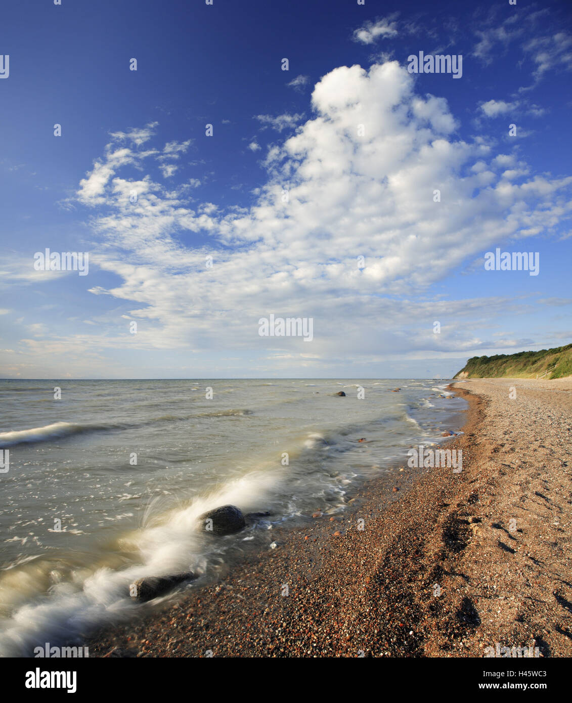 Il mar Baltico, North Beach, isola di Rügen, Meclemburgo-Pomerania Occidentale, Germania, Foto Stock